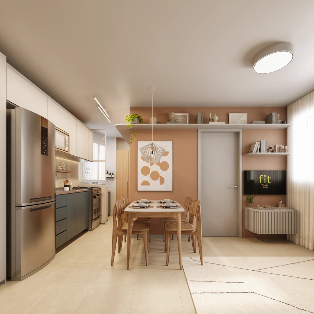 Sala + Cozinha — Fit Ponta Negra
